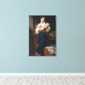 Mutter und Kind (von Bouguereau) Leinwanddruck (Insitu (Holzboden))