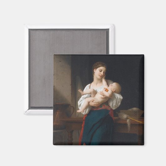 Mutter und Kind (von Bouguereau) Magnet (Vorderseite/Rückseite)