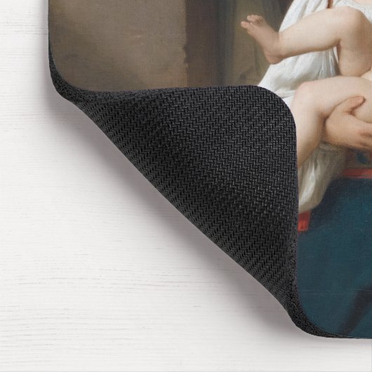 Mutter und Kind (von Bouguereau) Mousepad (Ecke)