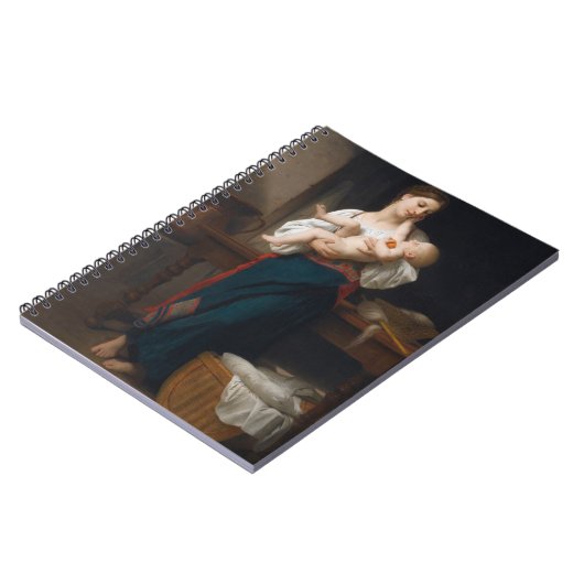 Mutter und Kind (von Bouguereau) Notizblock (Linke Seite)