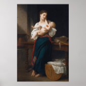 Mutter und Kind (von Bouguereau) Poster (Vorne)