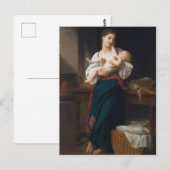 Mutter und Kind (von Bouguereau) Postkarte (Vorne/Hinten)