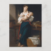 Mutter und Kind (von Bouguereau) Postkarte (Vorderseite)