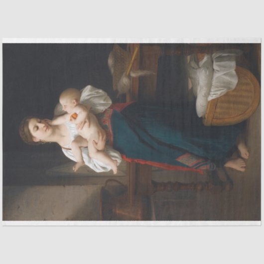 Mutter und Kind (von Bouguereau) Seidenpapier (Vorderseite)
