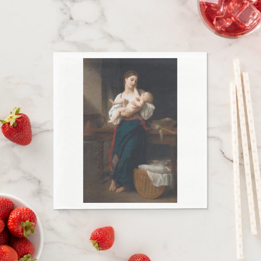 Mutter und Kind (von Bouguereau) Serviette (Beispiel)