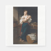 Mutter und Kind (von Bouguereau) Serviette (Vorderseite)