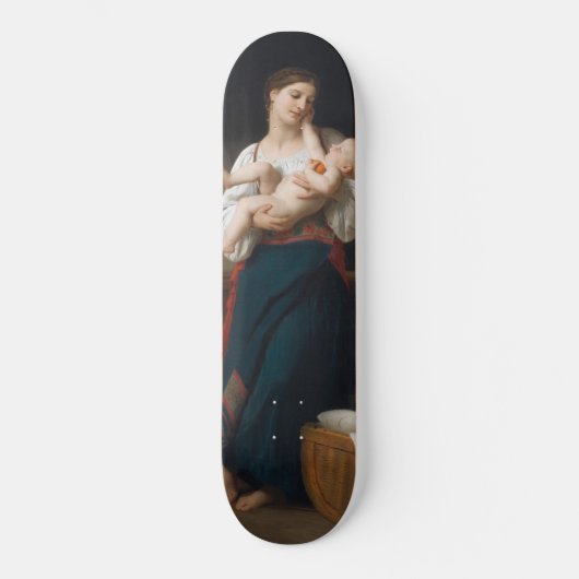 Mutter und Kind (von Bouguereau) Skateboard (Vorderseite)