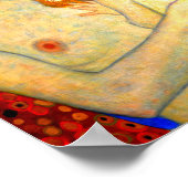 Mutter und Kind von Gustav Klimt Art Nouveau Poster (Ecke)