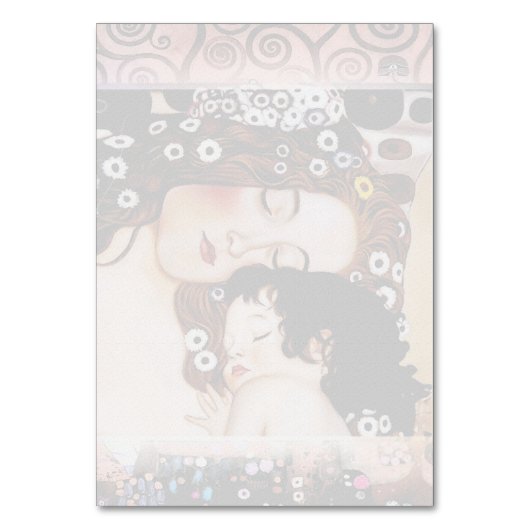 Mutter und Kind von Gustav Klimt Collage Tischnummer (Rückseite)