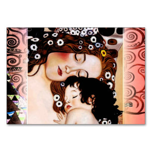 Mutter und Kind von Gustav Klimt Collage Tischnummer