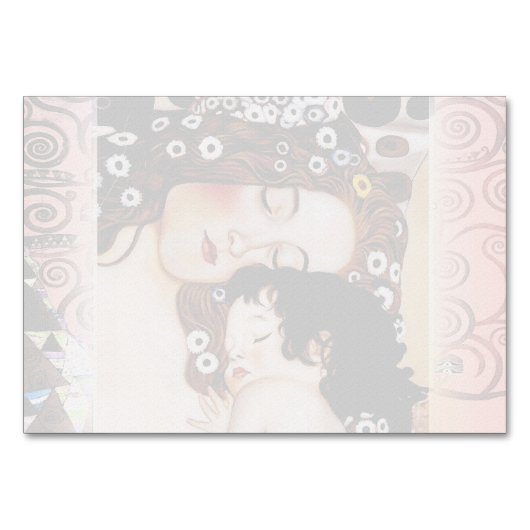 Mutter und Kind von Gustav Klimt Collage Tischnummer (Rückseite)