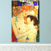 Mutter und Kind von Gustav Klimt Grosses Jugendsti Leinwanddruck (Insitu (Holzboden))