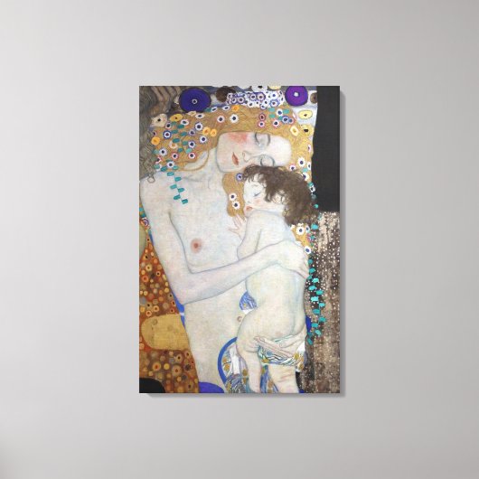 Mutter und Kind von Gustav Klimt Leinwanddruck (Vorderseite)