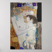 Mutter und Kind von Gustav Klimt Poster (Vorne)
