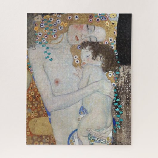 Mutter und Kind von Gustav Klimt Puzzle (Vertikal)