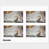 Mutter und Kind von Gustav Klimt Rechteckiger Aufkleber (Blatt)