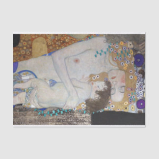 Mutter und Kind von Gustav Klimt Seidenpapier