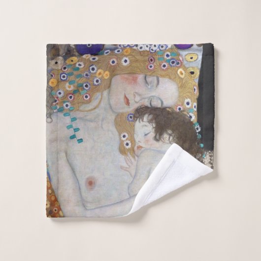 Mutter und Kind von Gustav Klimt Waschlappen (Waschlappen)