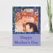 Mutter und Kind von Klimt Karte (Vorderseite)