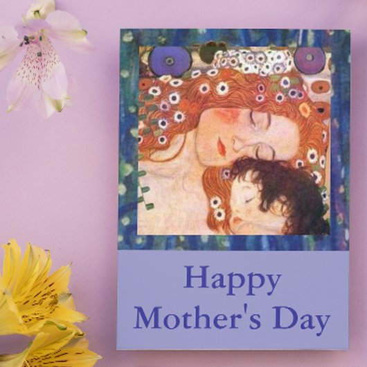 Mutter und Kind von Klimt Karte