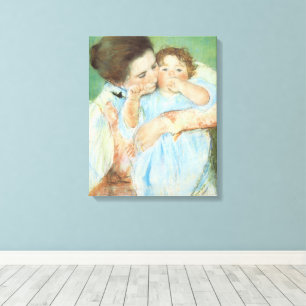 Mutter und Kind von Mary Cassatt, Vintage Fine Art Leinwanddruck