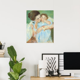 Mutter und Kind von Mary Cassatt, Vintage Kunst Poster
