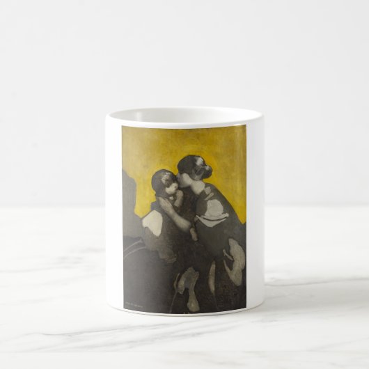 Mutter und Kind (von Norah Neilson Gray) Kaffeetasse (Mittel)