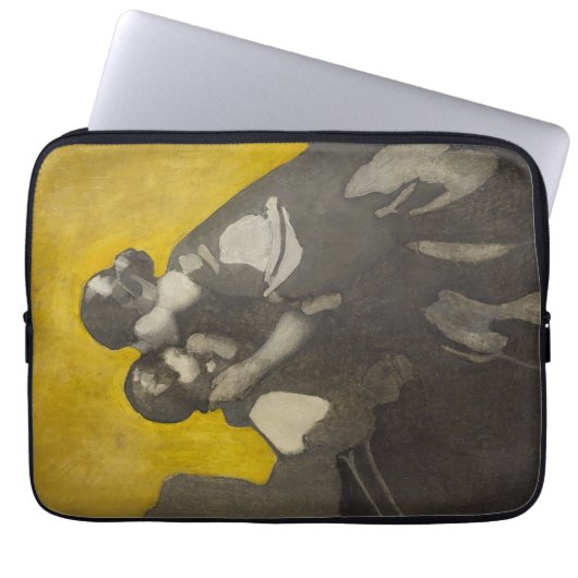 Mutter und Kind (von Norah Neilson Gray) Laptopschutzhülle (Vorderseite)