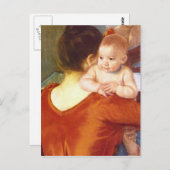 Mutter und Kind von Pierre Renoir Postkarte (Vorne/Hinten)