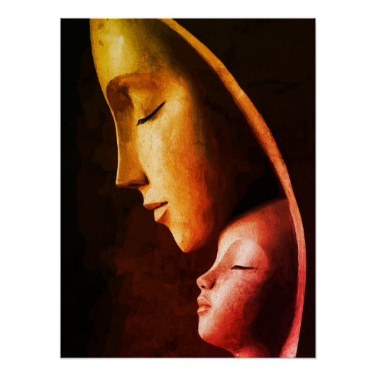 Mutter-und-Kind-Wandkunst Poster (Vorderseite)
