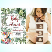 Mutter und Kind Wasserfarbe Foto Kinderdusche Einladung