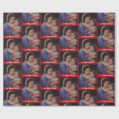 Mutter und Kind Weihnachtskrippe Geschenk Geschenkpapier (Flach)