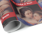 Mutter und Kind Weihnachtskrippe Geschenk Geschenkpapier (Rolleneckpunkt)