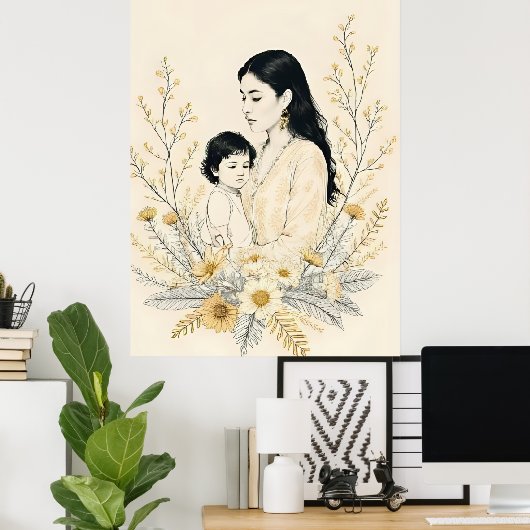Mutter und Kind X Poster (Heimbüro)