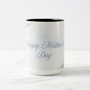 Mutter und Kind zum Muttertag glücklich Zweifarbige Tasse
