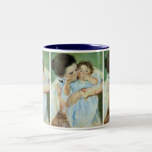 Mutter und Kind Zweifarbige Tasse (Mittel)