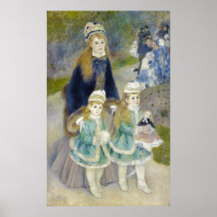 Mutter und Kinder, La Promenade, Renoir Poster