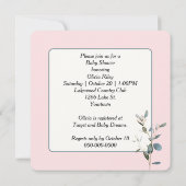 Mutter- und KinderBaby-Dusche Einladung (Rückseite)