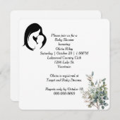 Mutter- und KinderBaby-Dusche Einladung (Vorne/Hinten)