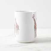 Mutter- und Kindergiraffen, die kundenspezifische Kaffeetasse (Mittel)