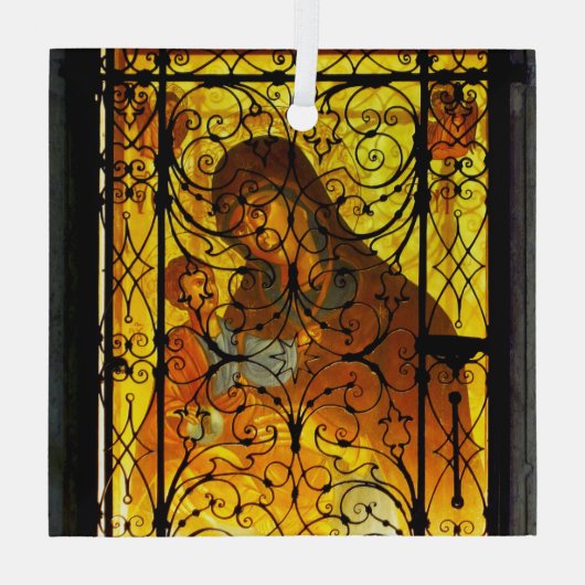 MUTTER- UND KINDERGlassverzierungen Ornament Aus Glas (Rückseite)