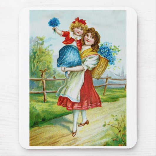 Mutter- und Kinderkunst Mousepad (Vorne)