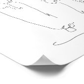 Mutter- und Kinderlinienkunst, Familiendarstellung Poster (Ecke)