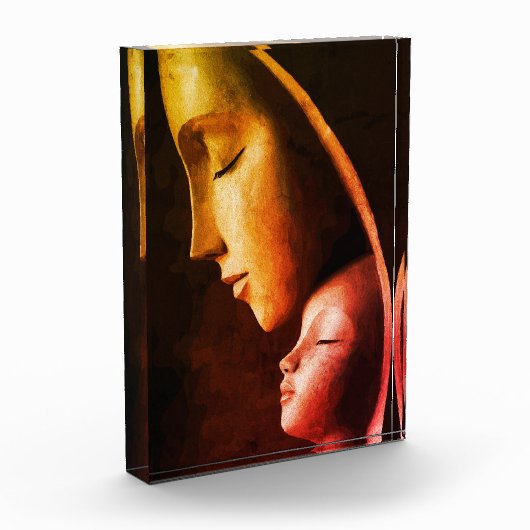 Mutter- und Kindermauer Kunst Fotoblock (Links)