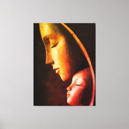 Mutter- und Kindermauer Kunst Leinwanddruck