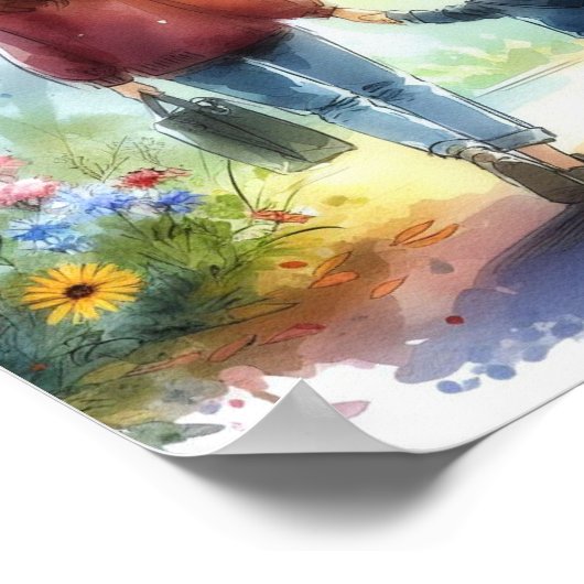 Mutter- und Kindermauer Kunst Poster (Ecke)