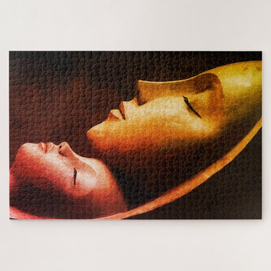 Mutter- und Kindermauer Kunst Puzzle (Horizontal)