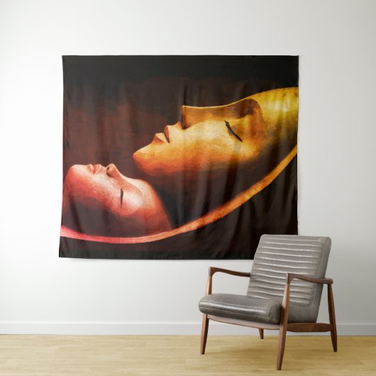 Mutter- und Kindermauer Kunst Wandteppich (Beispiel (Horizontal))