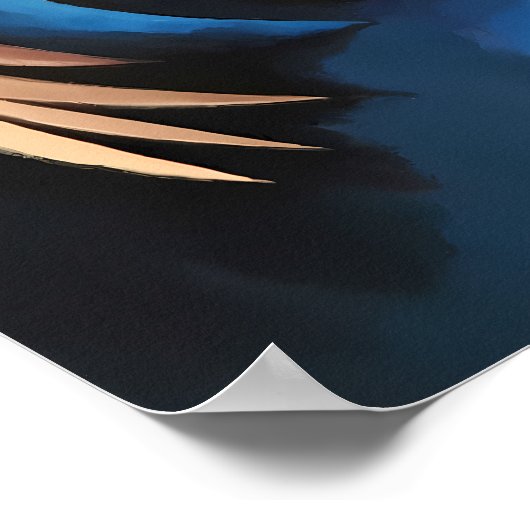 Mutter- und Kinderportrait Modernes Abstraktes Kun Poster (Ecke)