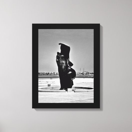 Mutter- und Kinderskulptur Leinwanddruck (Vorderseite)